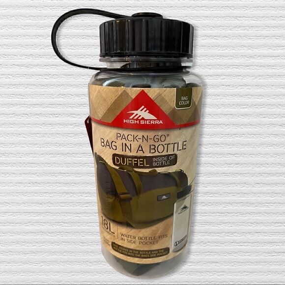 High Sierra Olive Green Duffle In A Bottle - Picture 1 of 4